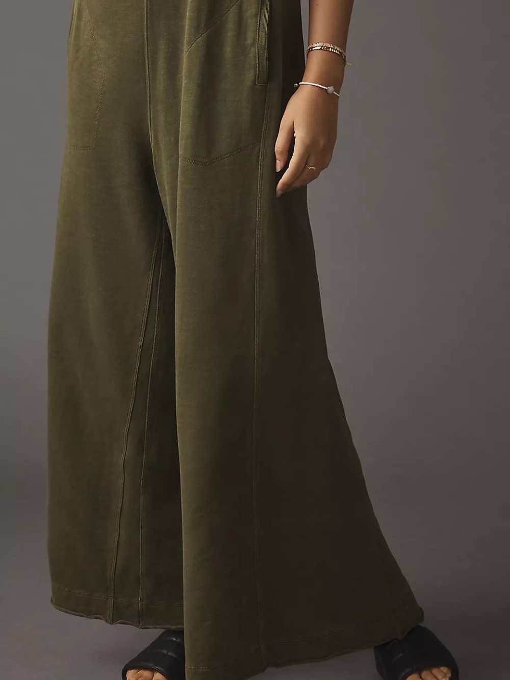 Daily Practice by Anthropologie The Palmra Jumpsuit β’ Size XS Moss New w/ Tags - Picture 8 of 15